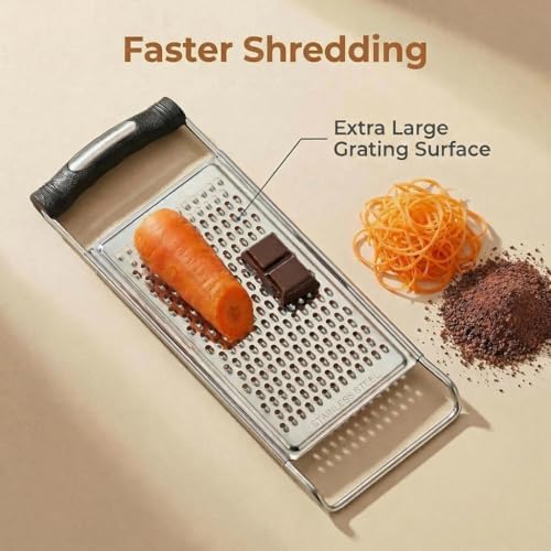 NACOLUS Classic Fine Cheese Grater & Zester,Stainless Steel Handheld