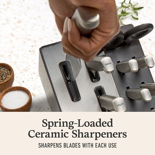 Premier by Calphalon® 15-Piece Knife Set with SharpIN™ EdgeTech, Stainless Steel Handles