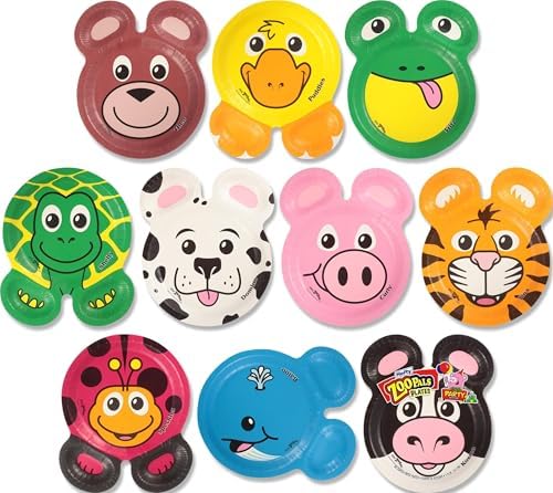 Hefty Zoo Pals Kids Paper Plates, Party Edition, 7.75 inches, 20ct