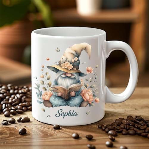 Hyturtle Autumn Gnome Coffee Mug 11oz – Autumn Gnome Mug Gifts For Women, Fall Cups, Cute Autumn Coffee Mug For Thanksgiving & Farmhouse Decor