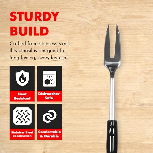 Chef Craft Select Meat Cooking Fork, 12 inch, Stainless Steel (Pack of 2)
