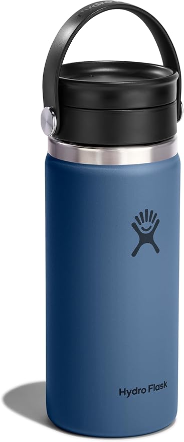 Hydro Flask Flex Sip Coffee Tumbler – Insulated Stainless Steel, Non Spill, Leak Proof Travel Coffee Cup 16 Oz Harbor Blue