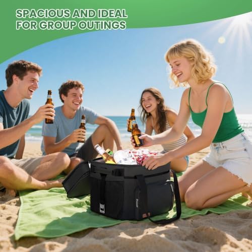 MIYCOO Cooler Bag with Expandable Double Deck, 60 Can Leakproof Cooler