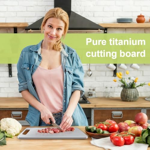 Titanium Cutting Board for Kitchen, Metal Non Stick Chopping Board