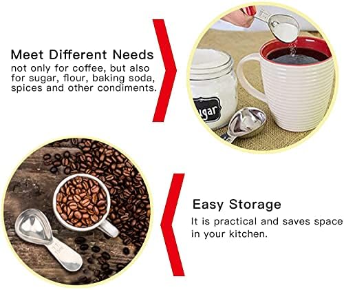 Coffee Scoop Set,Stainless Steel Coffee Spoons Short Handles,Tablespoon Measure Spoon Set Fit Coffee, Loose Tea, Sugar Or Flour(3 pieces,15ml)
