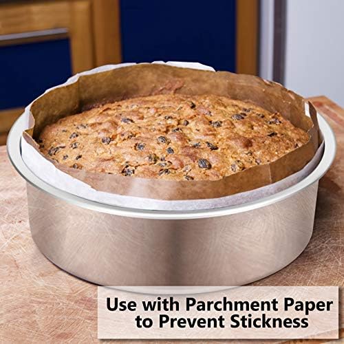 P&P CHEF Cake Pan Set of 3, 4" + 6" + 8" Round Baking Layer Cake Pan Tin