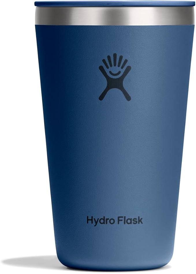 Hydro Flask All Around Tumbler Press-In Lid, Insulated Travel Mug, Stainless Steel Coffee Cup 16 Oz Harbor Blue