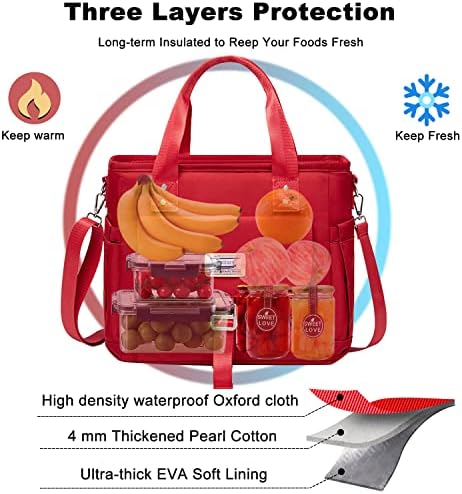 Weitars Insulated Lunch Bag for Women Men,Leak Proof Lunch Box for Work
