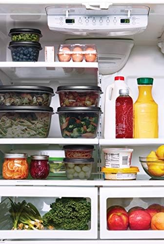 Rubbermaid EasyFindLids Food Storage Containers with SilverShield Antimicrobial Protection, 42-Piece Set, BPA-Free, Grey