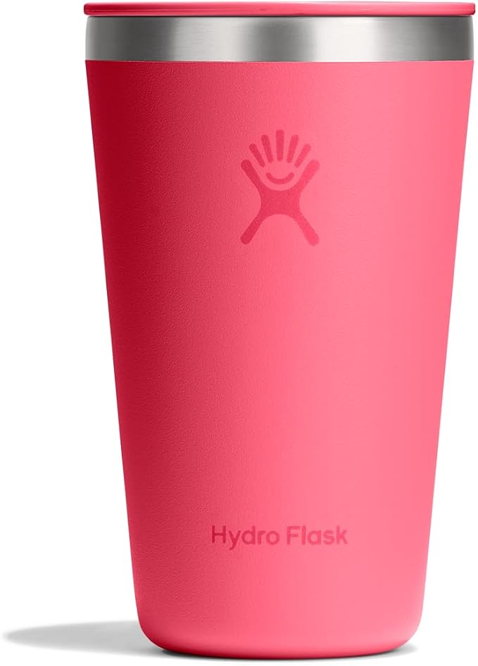 Hydro Flask All Around Tumbler Press-In Lid, Insulated Travel Mug, Stainless Steel Coffee Cup 16 Oz Popstar Pink