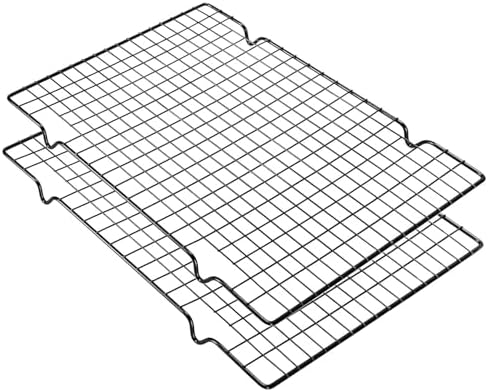 VNIMTI 2 Pack Cooling Rack for Baking Cooking, 16" x 10" Squares Wire Racks