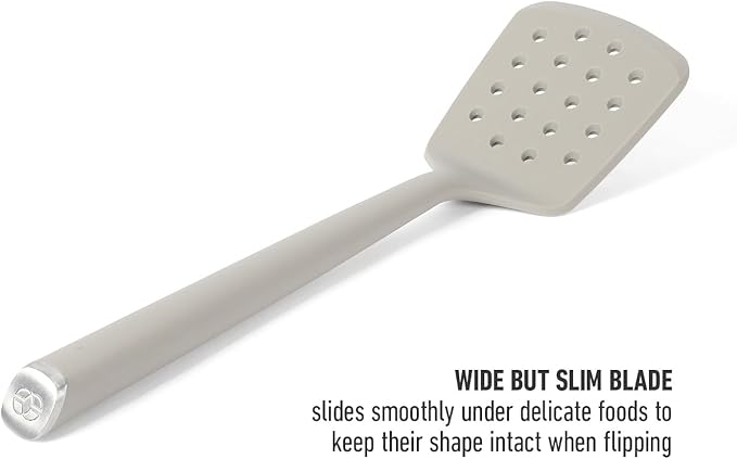 Calphalon Edge Silicone Flexible Slotted Turner - Taupe