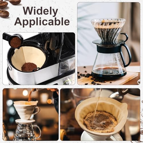240 Count #4 Cone Coffee Filters 8-12 Cup Compatible with Ninja Maker