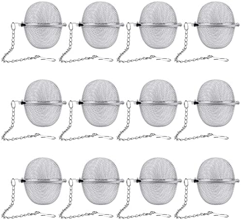 12 Pack Stainless Steel Tea Balls for Loose Tea, Mesh Ball Infuser