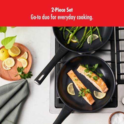 ZWILLING Madura Plus Ceramic 2-pc Fry Pan, Titanium-Reinforced Ceramic Nonstick Frying Pan, Aluminum Skillet, Dishwasher Safe Cookware, Matte Black