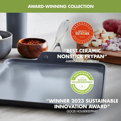 GreenPan Valencia Pro 11" Ceramic Nonstick Griddle, Hard Anodized