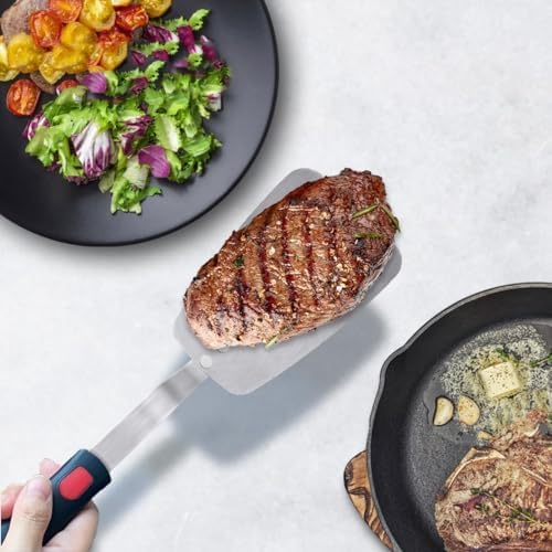 Stainless Steel Flexible Spatula, Thin Metal Turner, X' L Slotted