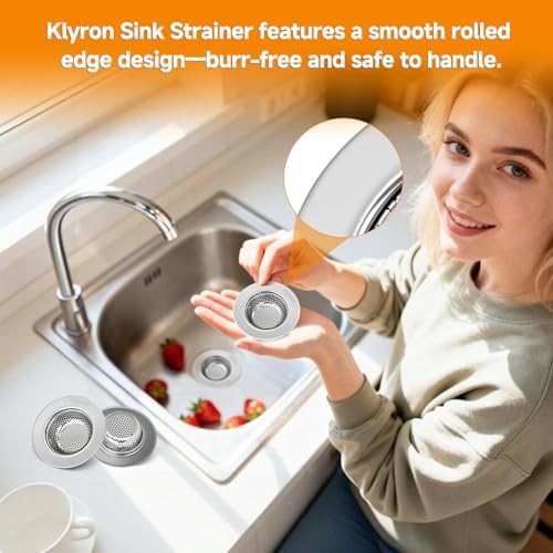 3-Pack Stainless Steel Kitchen Sink Strainer – 2026 Deep Basket Drain Filter, Rust-Proof Food Catcher, Smooth Edge, Fits 3.5" for Kitchen, Utility Sinks, Basins. Anti-Clog, Dishwasher Safe (4.5" OD)