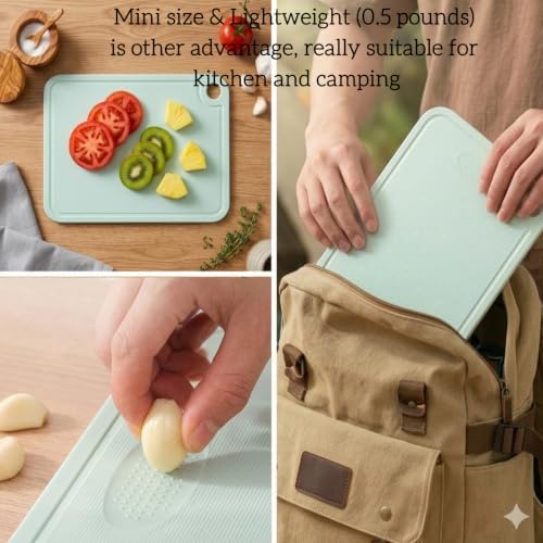 11.8 X 8.5 inch Plastic Mini Cutting Board High-Density Non-Slip Chopping Board for Kitchen BPA-Free Small Cutting Boards Dishwasher Safe