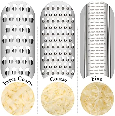 Cambom Cheese Grater Citrus Zester Lemon Zester Pack of 3-304 Stainless Steel - A Sharp Tool for Parmesan Cheese, Ginger, Garlic, Nutmeg, Chocolate, Vegetables，Fruits，Dishwasher Safe Clear
