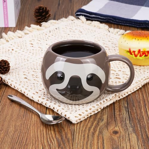 Sloth Coffee Mug, Ceramic Tea Mug, 15 oz