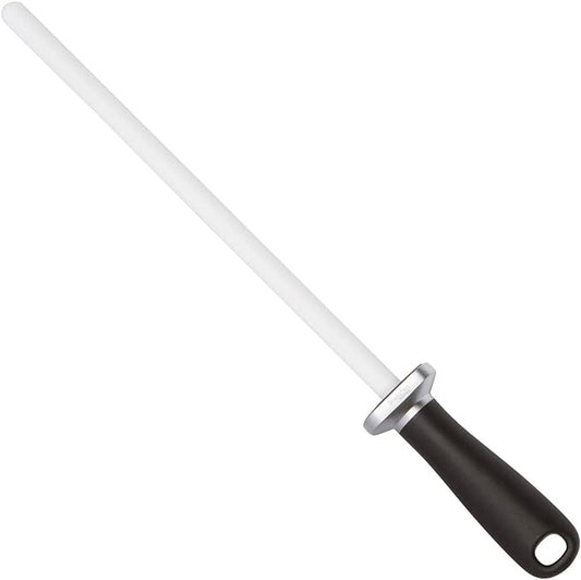 Shenzhen Knives White Ceramic Knife Sharpener Honing Rod: Best Professional Knife Sharpening Tool.12 Inch Honing Stick, Ceramic Honing Rod for Chef's Knife and Kitchen Knife