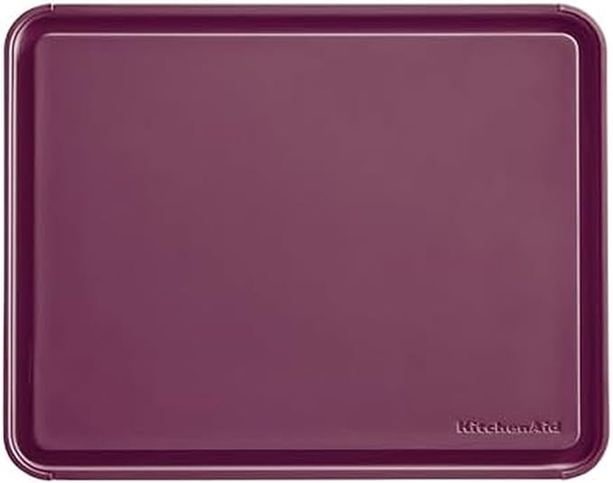 KitchenAid Classic Plastic Cutting Board with Perimeter Trench and Non Slip Edges, Dishwasher Safe, 11 x 14 inch, Beetroot