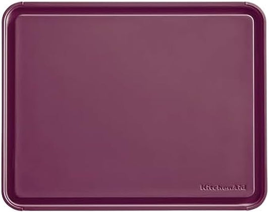 KitchenAid Classic Plastic Cutting Board with Perimeter Trench and Non Slip Edges, Dishwasher Safe, 11 x 14 inch, Beetroot