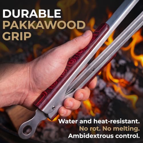 17-Inch Metal Tongs for Grilling - Kitchen Tongs for Cooking