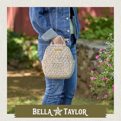 Bella Taylor Lunch Tote, Quilted Lunch Bag, Prairie Meadow
