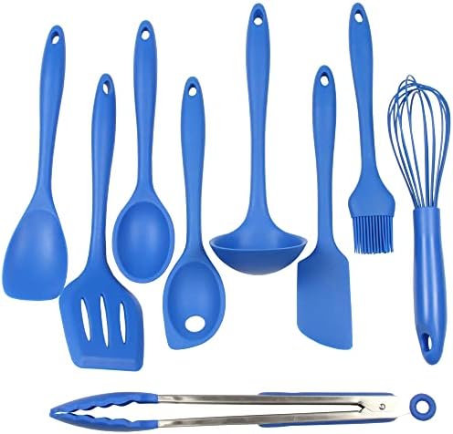 Chef Craft Premium Silicone Cooking Tongs, 12 inch, Blue