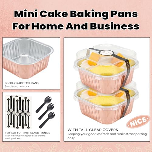 NPLUX Halloween Aluminum Foil Cups, 5oz 50 Pack Champagne for Bake Sales