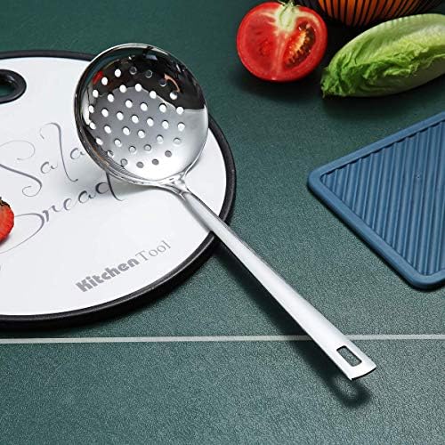 Stainless Steel Skimmer, Berglander Metal Strainer, Kitchen Cooking Skimmers For Non-Stick Cookware, Non-Stick And Heat Resistant, Dishwasher Safe, Easy to Clean