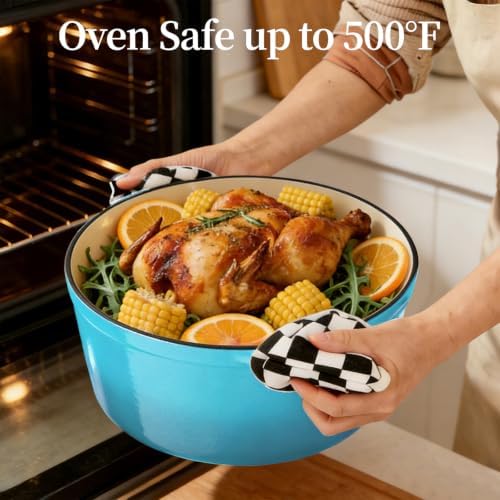 Enameled Cast Iron Dutch Oven pot 6.5 QT with Lid for Bread Baking