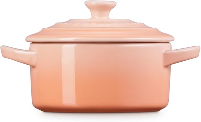 Le Creuset Stoneware Mini Round Cocotte, 8oz., Peche