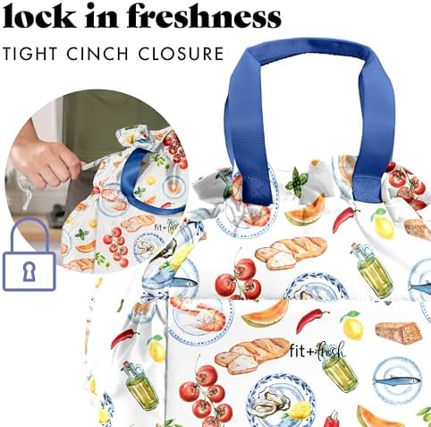 Fit & Fresh Cromwell Cinch Insulated Lunch Bag for Women w/Containers