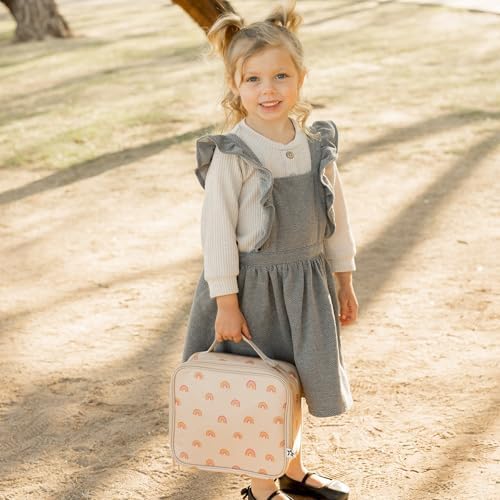 Tiny Twinkle Insulated Lunch Box for Girls and Boys | Durable and Reusable for School & Travel | Ages 3 and Up | Waterproof and Easy to Clean | PFAs and BPA Free（Boho Rainbow）