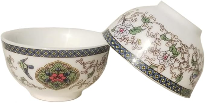 Liang baobao Chinese Traditional Tea Tasting Cup Set of 4, 40ml White Porcelain Mini Cups for Gongfu Tea Ceremony (Bird and flower)