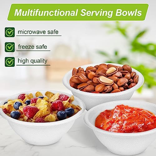 6 oz Small Disposable Bowls, 200 Pack Chili Disposable
