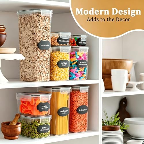 28pcs Airtight Containers, Clear Stackable Dry Food Storage