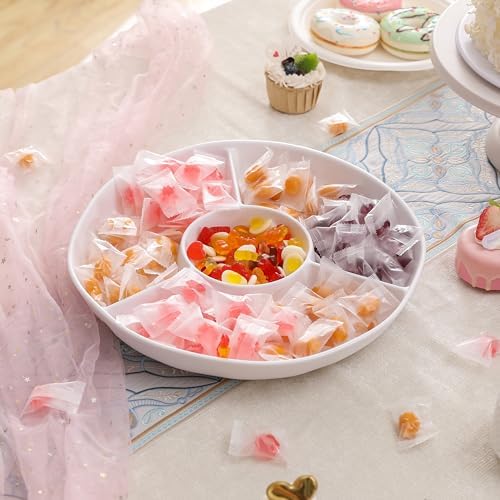 Melamine Chip and Dip Serving platter, 13’’ Serving Tray, Set of 2