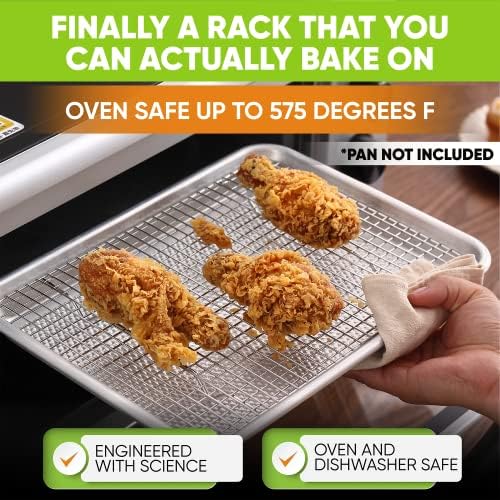 Spring Chef 8.5" x 12" Stainless Steel Cooling Rack for Baking, Set of 2