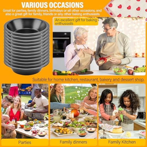 12pcs Mini Pie Pans 5 Inch - Reusable Round Pie Tins - Nonstick