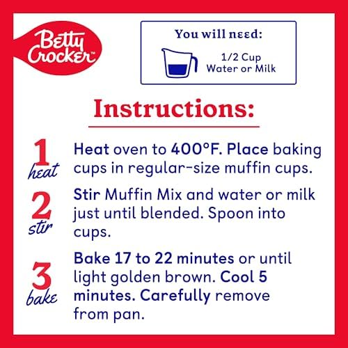Betty Crocker Banana Nut Muffin Mix, Made With Walnuts, 6.4 oz, 9 Pack