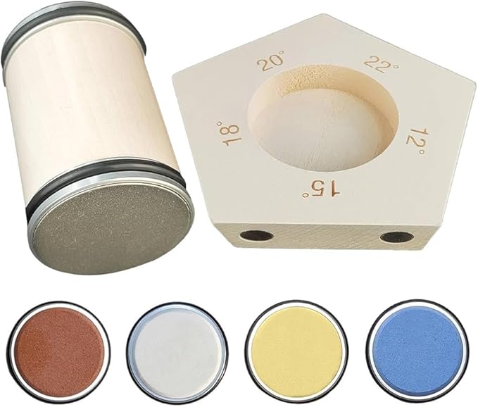 White Rolling Knife Sharpener, Professional Rolling Knife Sharpener Kit with 5 Magnetic Angle Offer 12/15/18/20/22° for Kitchen Knives (SET-A)