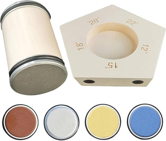 White Rolling Knife Sharpener, Professional Rolling Knife Sharpener Kit with 5 Magnetic Angle Offer 12/15/18/20/22° for Kitchen Knives (SET-A)