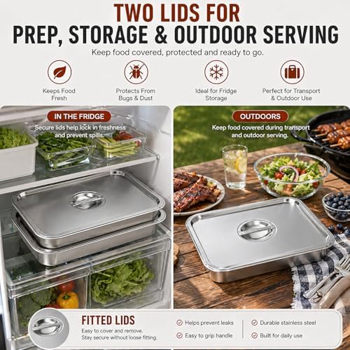 Grill Prep & Serve Tray Set with Lids 5-Piece Grill Carry System