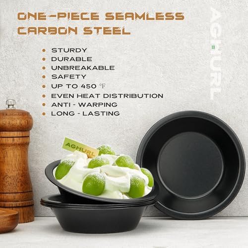 5" Mini Pie Pans, 5 Pack Nonstick Baking Tins for Cake & Meat