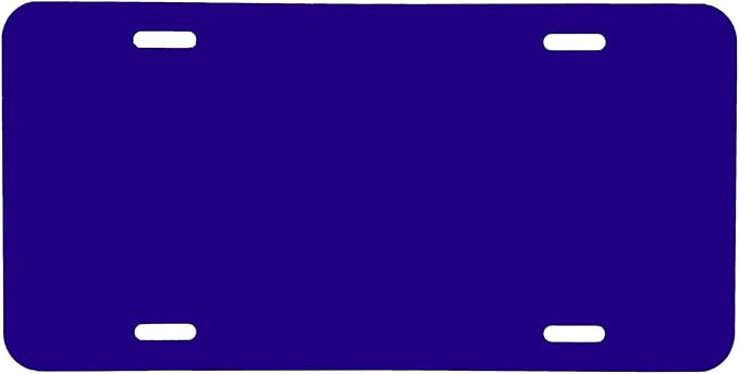 DMSE Wholesale Blue Blank Metal Aluminium Automotive License Plate Plates Tag for Custom Design Work - 0.025 Thickness/0.5mm - US/Canada Size 12x6 (Blue)