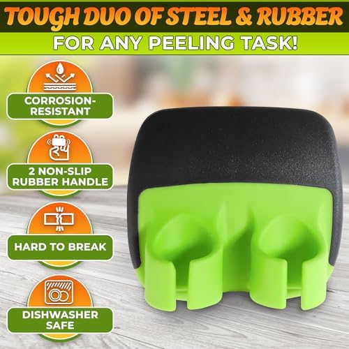 Palm Peeler for Vegetables with Double-Sided Stainless Steel Blades